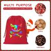 AMZJHGWEU Pirate Cat Skull and Crossbone Christmas Gift Bags, Santa Wrapping Bags, Xmas Presents Bag With Drawstring, Holiday Party Favors Birthday & Christmas Gift (Large Medium Small) view 4