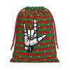 AMZJHGWEU ASL I Love You Sign Language Christmas Gift Bags, Santa Wrapping Bags, Xmas Presents Bag With Drawstring, Holiday Party Favors Birthday & Christmas Gift (Large Medium Small) view 1
