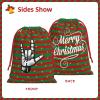 AMZJHGWEU ASL I Love You Sign Language Christmas Gift Bags, Santa Wrapping Bags, Xmas Presents Bag With Drawstring, Holiday Party Favors Birthday & Christmas Gift (Large Medium Small) view 2