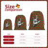 AMZJHGWEU ASL I Love You Sign Language Christmas Gift Bags, Santa Wrapping Bags, Xmas Presents Bag With Drawstring, Holiday Party Favors Birthday & Christmas Gift (Large Medium Small) view 3