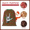 AMZJHGWEU ASL I Love You Sign Language Christmas Gift Bags, Santa Wrapping Bags, Xmas Presents Bag With Drawstring, Holiday Party Favors Birthday & Christmas Gift (Large Medium Small) view 4