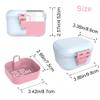 Leak-Proof Denture case: Denture Bath Case with Strainer, Denture Bath Box with Filter, Denture Cup for Soaking Dentures, Travel Retainer Cleaning Case (White+Pink) view 2