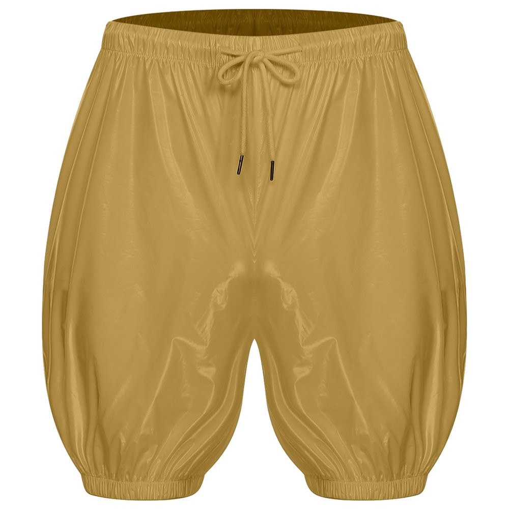 LiiYii Adult Mens Womens Boxer Briefs Solid Color Trousers High Waist Diaper Covers Beach Dapper Khaki 3X-Large