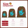 AMZJHGWEU ASL Sign Language I Love You Sign Christmas Gift Bags, Santa Wrapping Bags, Xmas Presents Bag With Drawstring, Holiday Party Favors Birthday & Christmas Gift (Large Medium Small) view 3