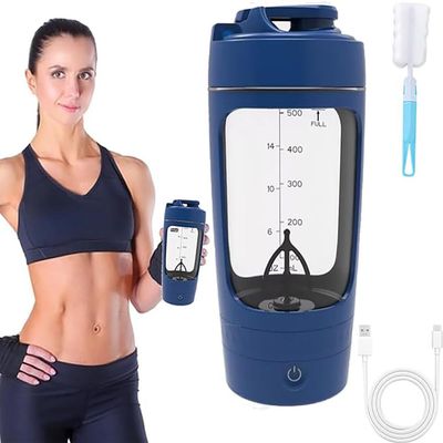 CADWON Electric Shaker Bottle, 24 OZ Rechargeable Protein Shake Mixer for Gym Sport Shakes and Meal Replacements (Blue,1pcs)