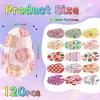 120 Pcs Adhesive Eye Patches for Kids and Girls,Bulk Breathable Soft Cotton, with Cute Pattern Designs, 15 Styles with 8 Pieces Each view 2