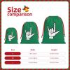 AMZJHGWEU Asl American Sign Language I love you Christmas Gift Bags, Santa Wrapping Bags, Xmas Presents Bag With Drawstring, Holiday Party Favors Birthday & Christmas Gift (Large Medium Small) view 3