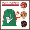 AMZJHGWEU Asl American Sign Language I love you Christmas Gift Bags, Santa Wrapping Bags, Xmas Presents Bag With Drawstring, Holiday Party Favors Birthday & Christmas Gift (Large Medium Small) view 4