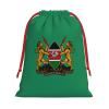 AMZJHGWEU Coat Of Arms Of Kenya Christmas Gift Bags, Santa Wrapping Bags, Xmas Presents Bag With Drawstring, Holiday Party Favors Birthday & Christmas Gift (Large Medium Small) view 1
