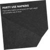 Yardwe 50pcs Disposable Black Paper Napkins Party Wedding Serviettes for Restaurants Hotels Banquets with Smooth Surface and Absorption view 2