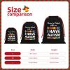 AMZJHGWEU Please Be Patient I Have Autism Christmas Gift Bags, Santa Wrapping Bags, Xmas Presents Bag With Drawstring, Holiday Party Favors Birthday & Christmas Gift (Large Medium Small) view 3
