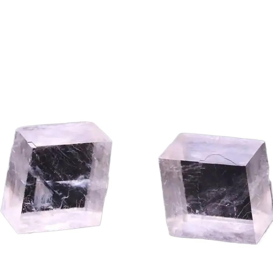 105-155g 1pc Clear Optical Calcite Raw Cube Iceland Stone and Rough Crystal Minerals Stones