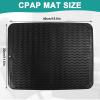 CPAP Protector Mat, Waterproof CPAP Mat, Non-Slip Night Stand Mat Ensure CPAP Machine Stays Stable, Shock Absorption Protective Pad on CPAP Nightstand, Black view 2