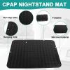 CPAP Protector Mat, Waterproof CPAP Mat, Non-Slip Night Stand Mat Ensure CPAP Machine Stays Stable, Shock Absorption Protective Pad on CPAP Nightstand, Black view 3