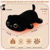 1.8lb Black Cat Stuffed Animals Plush Microwavable Heating Pad-14'' Black Cat Heating Pads for Cramps &Period Pain Relief, Heatable & Coolable Stuffed Animals Bedtime Birthday Gift for Women Kids view 3