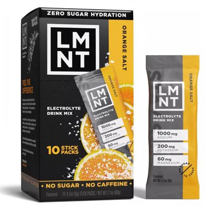 LMNTs Zero-Sugar Electrolytes Sports Drink Orange Salt - 2.1oz/10ct