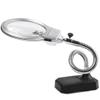 Magnifier, Desktop Magnifier Lamp with Led Light Led Magnifying Lamp Folding Magnifying Glass Desktop Lamp 2.25x 5X Magnification Adjustable Swivel Arm for Desk Workbench Task Craf view 1