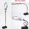 Magnifier, Desktop Magnifier Lamp with Led Light Led Magnifying Lamp Folding Magnifying Glass Desktop Lamp 2.25x 5X Magnification Adjustable Swivel Arm for Desk Workbench Task Craf view 3