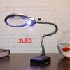Magnifier, Desktop Magnifier Lamp with Led Light Led Magnifying Lamp Folding Magnifying Glass Desktop Lamp 2.25x 5X Magnification Adjustable Swivel Arm for Desk Workbench Task Craf view 4