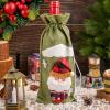 2Pcs Christmas Wine Bottle Bag Christmas wine bottleDrawstring Bags for Holiday Party Favors Decoration view 3