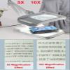 5X 10x Large Magnifying Glass Stand - Magnifier Lamp Work Light Mounting Bracket Hands Free Magnifying Lamp Folding Design with 28 Led Lights - for Reading Beauty Com view 2