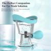 Eye Wash Cup Portable Eye Wash Bath Tool - Silicone Manual Air Pressure Eye Rinse Cup for Cleaning Dust & Makeup Irritants, Relieves Tired Eyes, Portable Reusable Eye Washer (Blue) view 3