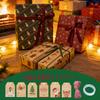 Sociplentycom Christmas Gift Wrapping Paper Set, 6 Sheets Classic Kraft Holiday Paper with Gift Tags (Christmas Snow Deer, 19.6X27.5INCH) view 3