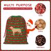 AMZJHGWEU Yellow Labrador Retriever Christmas Gift Bags, Santa Wrapping Bags, Xmas Presents Bag With Drawstring, Holiday Party Favors Birthday & Christmas Gift (Large Medium Small) view 4