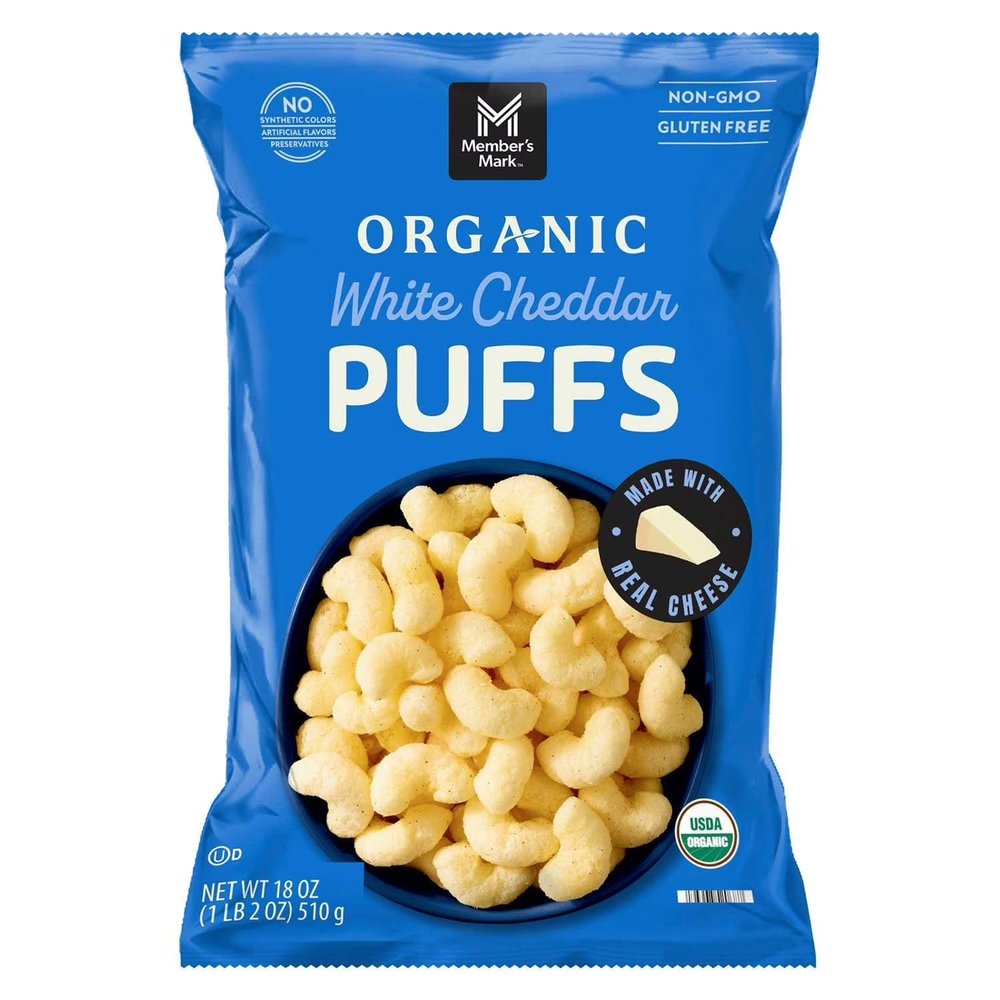 Puff Corn Snack, Cheese Flavor, 14 oz Bag