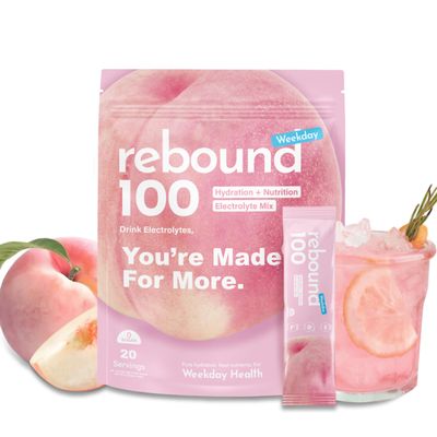 Electrolyte Powder Packets for Hydration Sugar Free Electrolytes Drink Mix with Lutein for Eye Support, Instant Hydration & Daily Recovery Rebound 100 Clean Hydration Powder Sticks, (Peach)