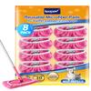 KEEPOW 8 Pack Pink Reusable Coral Fleece Mop Pads Compatible with Swiffer Sweeper, Washable Dry and Wet Sweeping Mopping Cloth Refills for Hardwood and Tile Floors (Mop Not Included) view 1