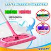 KEEPOW 8 Pack Pink Reusable Coral Fleece Mop Pads Compatible with Swiffer Sweeper, Washable Dry and Wet Sweeping Mopping Cloth Refills for Hardwood and Tile Floors (Mop Not Included) view 2