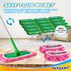 KEEPOW 8 Pack Pink Reusable Coral Fleece Mop Pads Compatible with Swiffer Sweeper, Washable Dry and Wet Sweeping Mopping Cloth Refills for Hardwood and Tile Floors (Mop Not Included) view 3