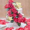 10 pcs Happy Valentine Day Cake Topper Gold Acrylic Cake Topper Happy Anniversary Cake Sign Wedding Cake Decorations Party Supplies view 3