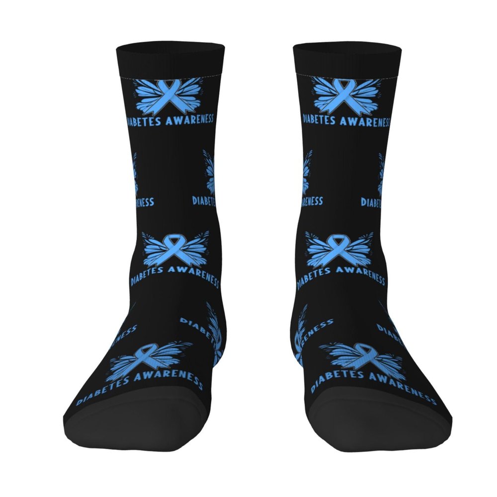Kangweida Diabetes Awareness Comfortable Stylish Socks Breathable Durable Perfect Fashionable Socks