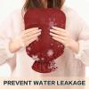 OTVEE Red Snowflakes Charm Hot Water Bottle with Cover, BPA Free PVC 2L Large Hot Water Bag for Pain Relief Menstrual Cramp Sore Muscles Hot and Cold Compress Therapy view 4
