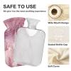 OTVEE Pink Winter Hot Water Bottle with Cover, BPA Free PVC 2L Large Hot Water Bag for Pain Relief Menstrual Cramp Sore Muscles Hot and Cold Compress Therapy view 3
