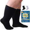 2 Pairs Wide Diabetic Socks for Men Women Plus Size,Lymphedema Socks,Socks for Swollen Feet & Ankles,Edema Socks,Loose Fit Socks,Non-Binding Socks,Bariatric Socks,Hospital Cast Socks -1 Pairs Black + 1 Pairs White view 1