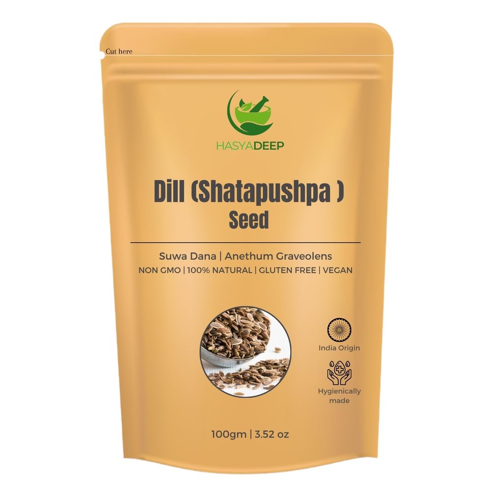 Hasyadeep Dill Seeds | Anethum Sowa | Premium Whole Spice Seeds (50gm/1.76oz)