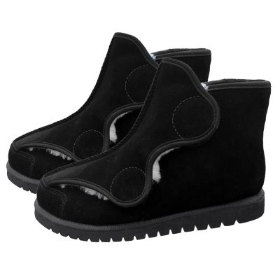 Fnyopki Diabetic Shoes for Women Men Wide Width Lightweight Snow Boots Warm Plush Adjustable Closure Non Slip Breathable Orthopedic Slippers for Arthritis Swollen