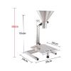 110lb Stainless Steel Feeding Hopper,Heavy Duty Packaging Funnel Food Grade,w/Bracket/Tray,Adjustable Height,for Package Powder/Liquid (12cm) view 3