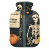 OTVEE Skeletons Pumpkin Fun Hot Water Bottle with Cover, BPA Free PVC 2L Large Hot Water Bag for Pain Relief Menstrual Cramp Sore Muscles Hot and Cold Compress Therapy view 1