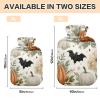 OTVEE Bats in Floral Design Hot Water Bottle with Cover, BPA Free PVC 2L Large Hot Water Bag for Pain Relief Menstrual Cramp Sore Muscles Hot and Cold Compress Therapy view 2