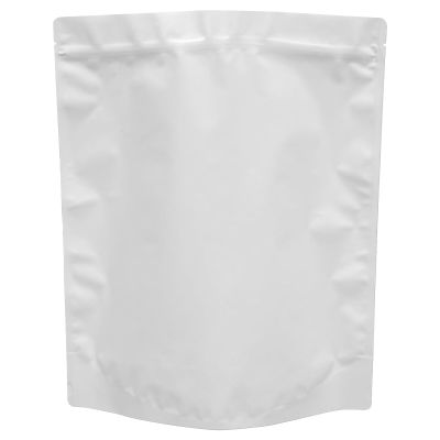 100 Pack Pound Mylar Bag, Large Resealable Bags, Stand-up thick zipper bags for Food Storage, Heat Sealable Foil Pouch Packaging Supplies for Cookies, Coffee, and Tea (White, 14"x16.5")