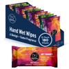 PAPILION Travel Wipes 12 Pack (180 Wipes), Art Therapy Design | Gentle & Fun Hand Wipes for Kids | Ideal for School Bags, Car Rides & Quick Cleanups Anywhere view 1
