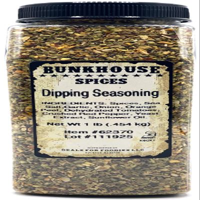 BUNKHOUSE Olive Oil Dipping Spices, Premium Mediterranean Style Herbs Seasoning Blend, Original Recipe, 16 Ounce Bulk Food Service Size