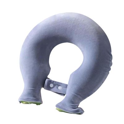 0.8L U-Shaped PVC odorless hot Water Bag, Suitable for Relieving Pain, Keeping The Neck and Shoulders Warm, and can be Used for Cold and hot Compress (Fog Blue)
