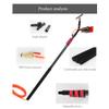 3.6-10.8m Window Cleaning Pole, Telescopic Cleaning Brush Equipment, Water/Hose Fed Pole, Cleaning Photovoltaic and Solar Panels/Glass Scraper,Brush Head (10.8 M/35.4 Ft view 4