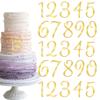 10 Pack Acrylic Number Cake Toppers Mirror Number 0-9 Cupcake Picks Happy Birthday Cupcake Toppers for Baby Shower Wedding Birthday Anniversary Party Cake Decorations Supplies Gold view 1