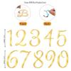 10 Pack Acrylic Number Cake Toppers Mirror Number 0-9 Cupcake Picks Happy Birthday Cupcake Toppers for Baby Shower Wedding Birthday Anniversary Party Cake Decorations Supplies Gold view 2